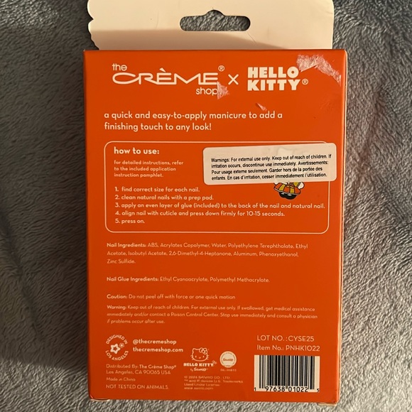 NWT The Crème Shop X Hello Kitty Halloween Press On Nails - Picture 3 of 3